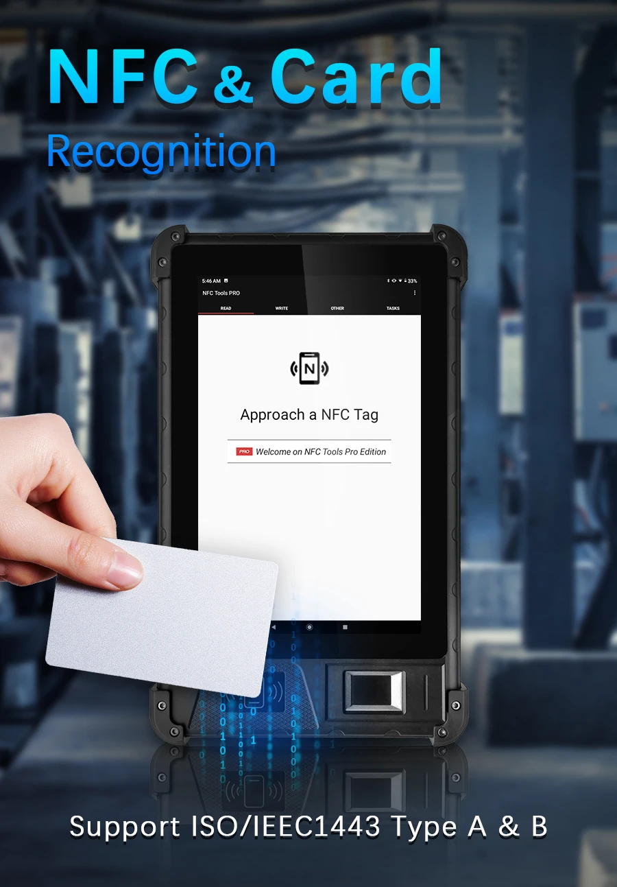  HFSecurity All in one Android Biometric Tablet PC Fingerprint Reader Finger Scaner Build Battery Mobile Time Attendance