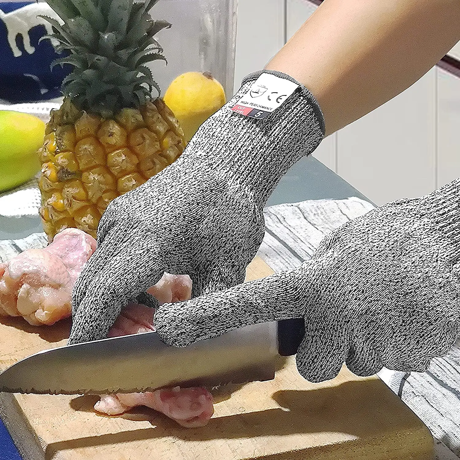Устойчивые к порезам защитные перчатки уровня 5 для резки мяса и продуктов питания/деревообрабатывающие кухонные работы