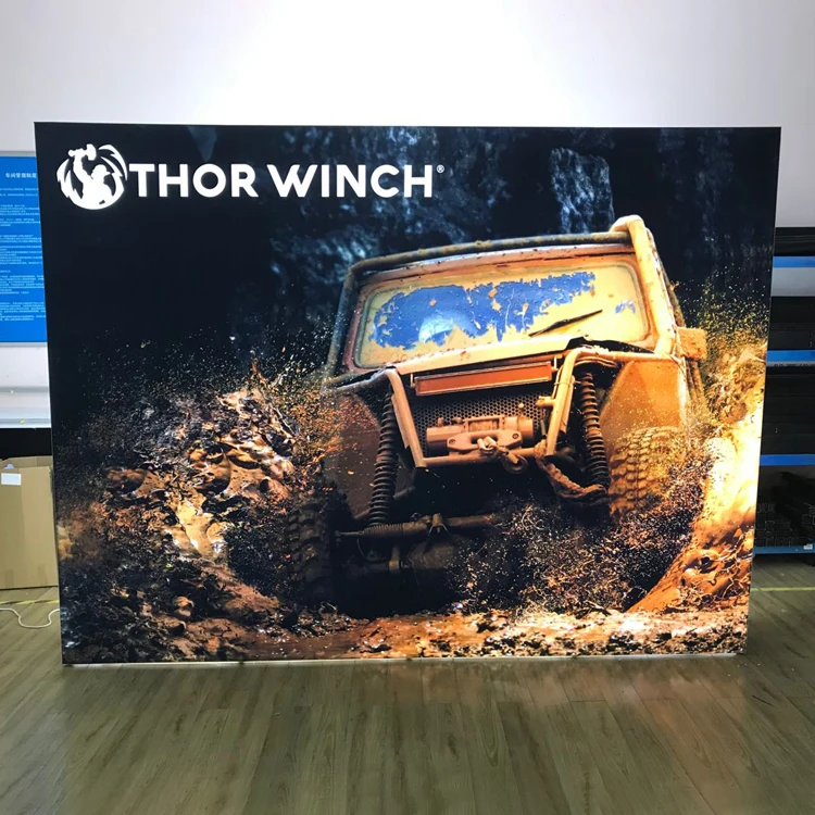 Tension fabric modular aluminum  new Design Portable Backlit Media Pop Up Display Backdrop Wall