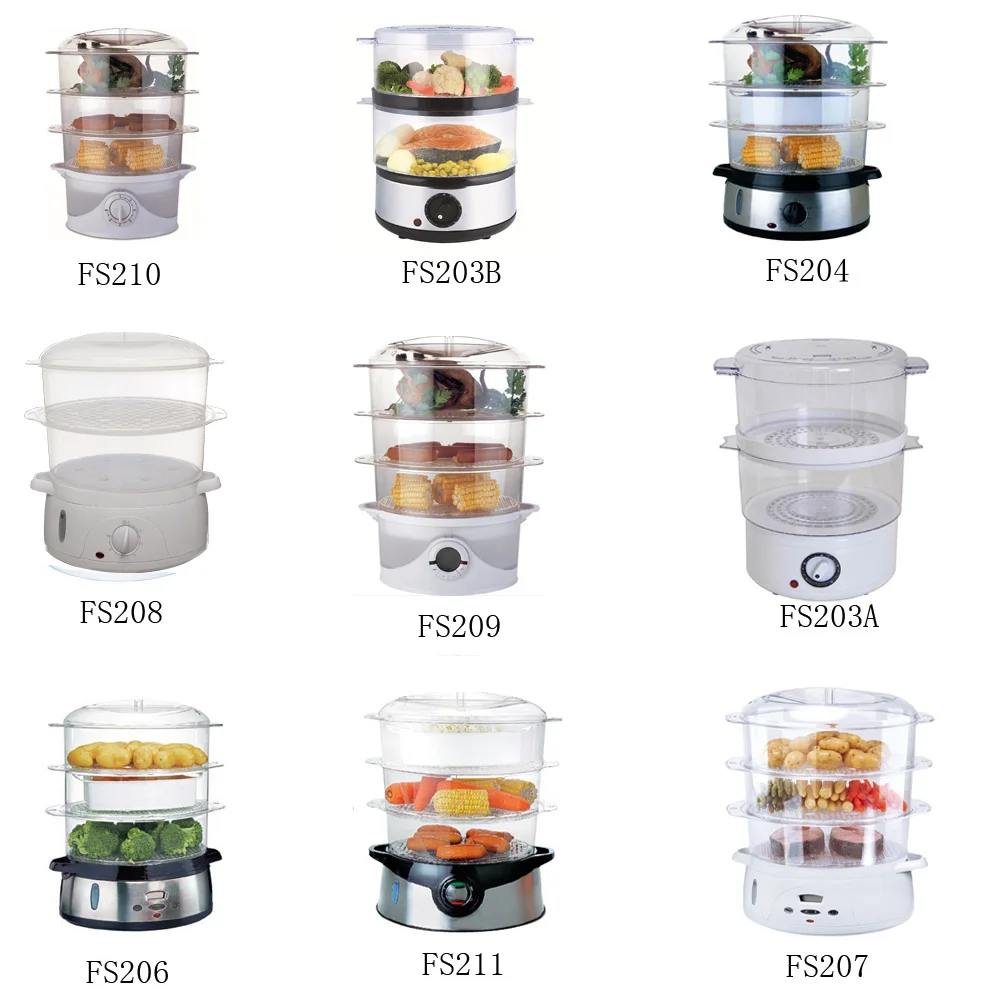 2 Layer Electrical Food Steamer For Cooking