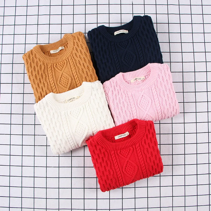 
China Factory Kids Girls Clothes 1-7Y Fall Knitwear Children Sweater 