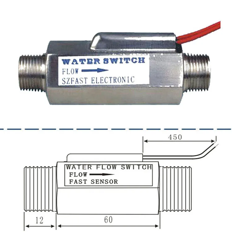 Factory supply air / liquid flow switch for dc water