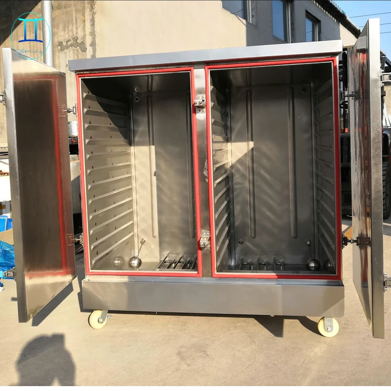 Industrial Food Steamer / commercial electric rice steamer cabinet /12 24 trays gas type rice steamer machine