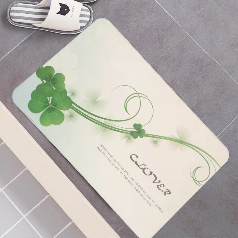 Non-Slip Super Absorbent Quick Drying Bathroom Floor Mat, Natural, Easy to Clean Stone Bath Mat, Diatomaceous Earth Shower Mat