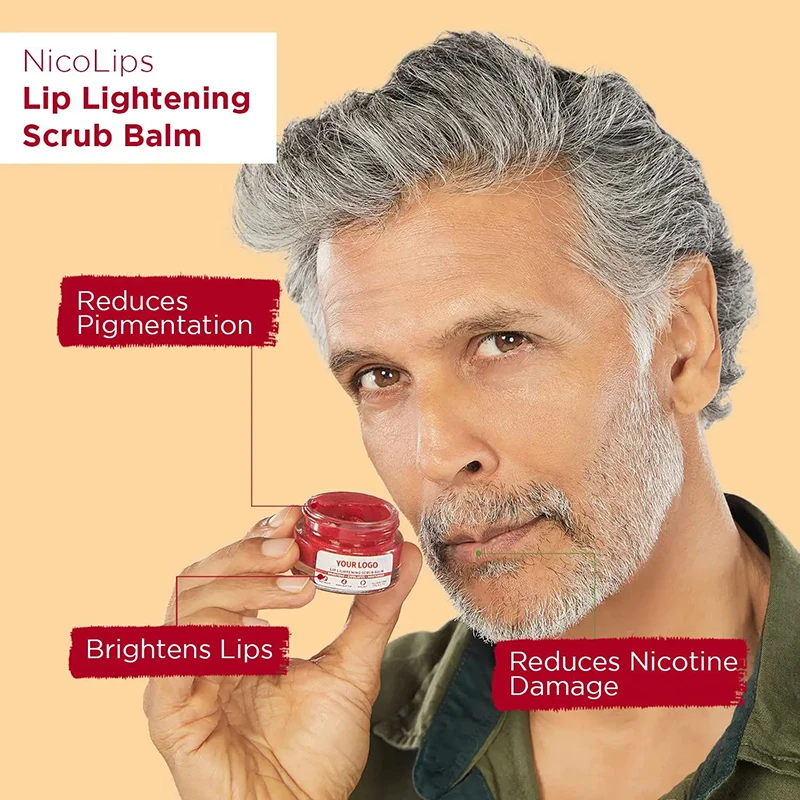 Natural Vegan Exfoliating Lighten Private Label Lip Care Moisturizer Organic Sugar Lip Scrub