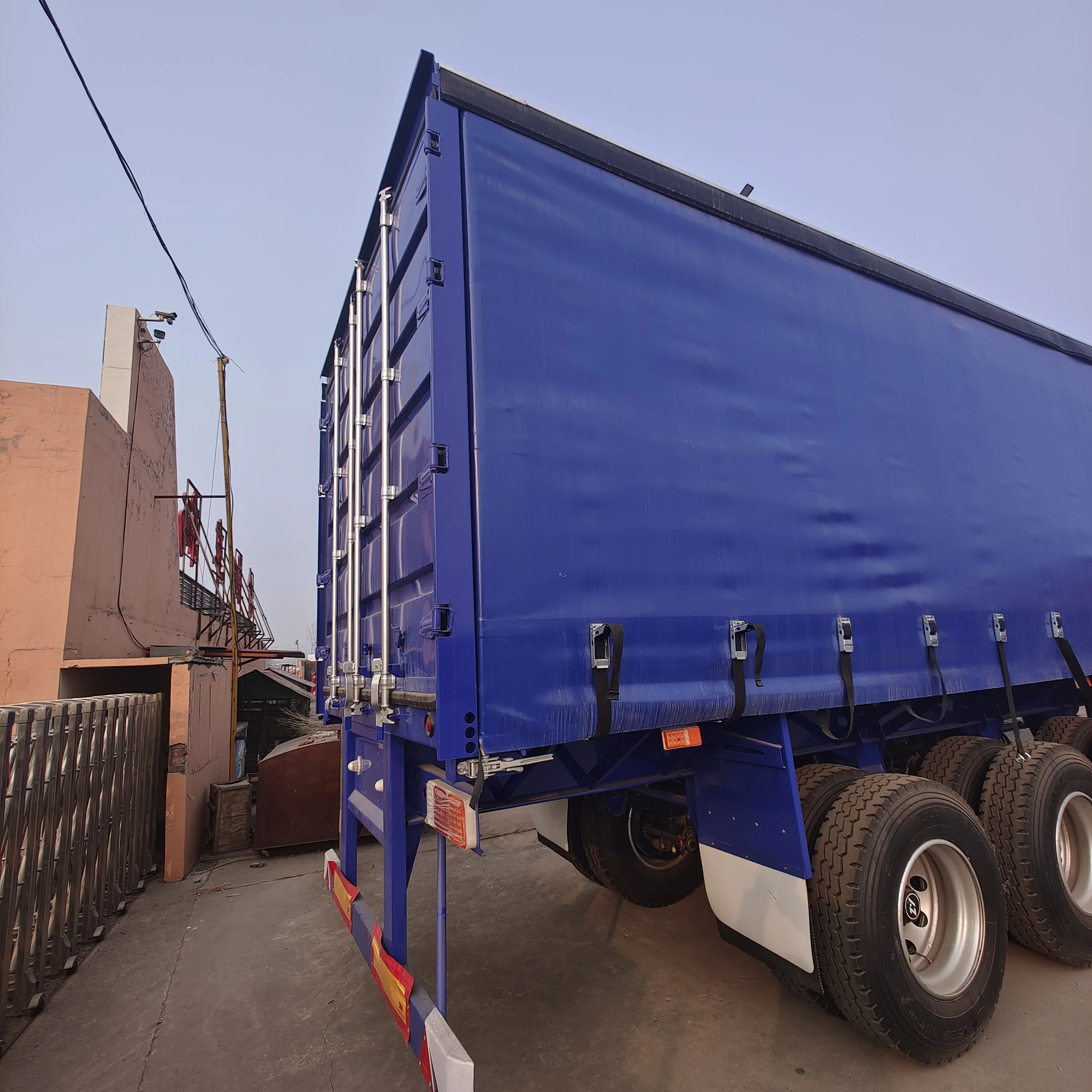 3 axle 60 ton side curtain van side curtain sliding semi trailer