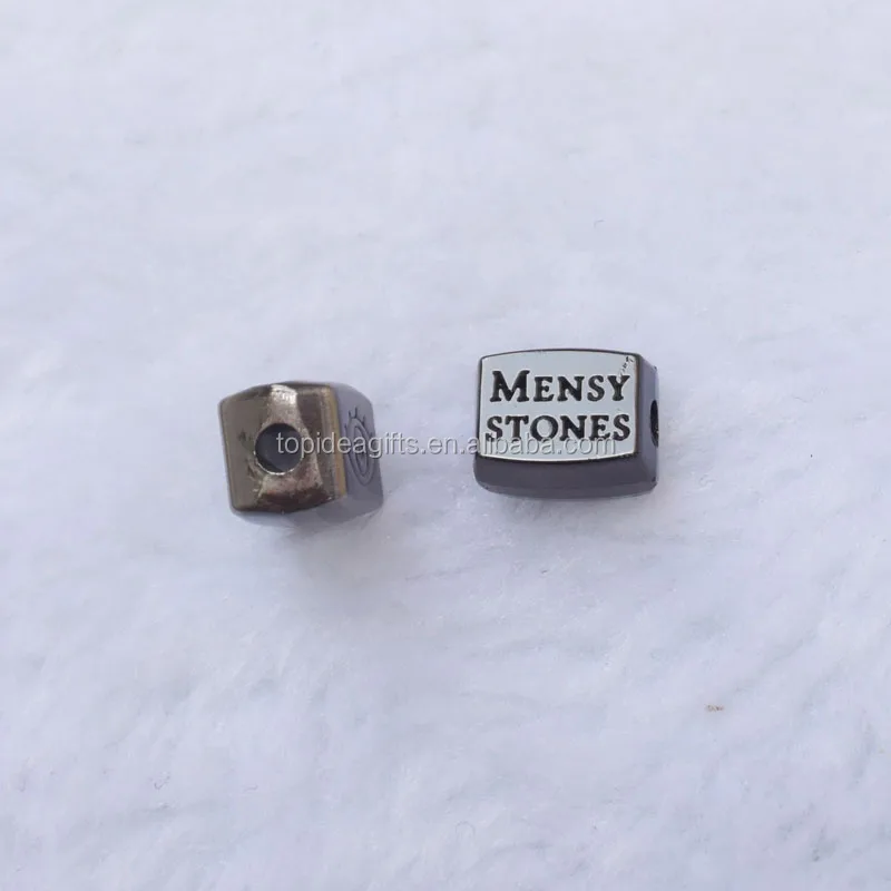 Fashion customized Four colors gold silver gun metal and black paint zinc alloy jewelry beads for bracelets