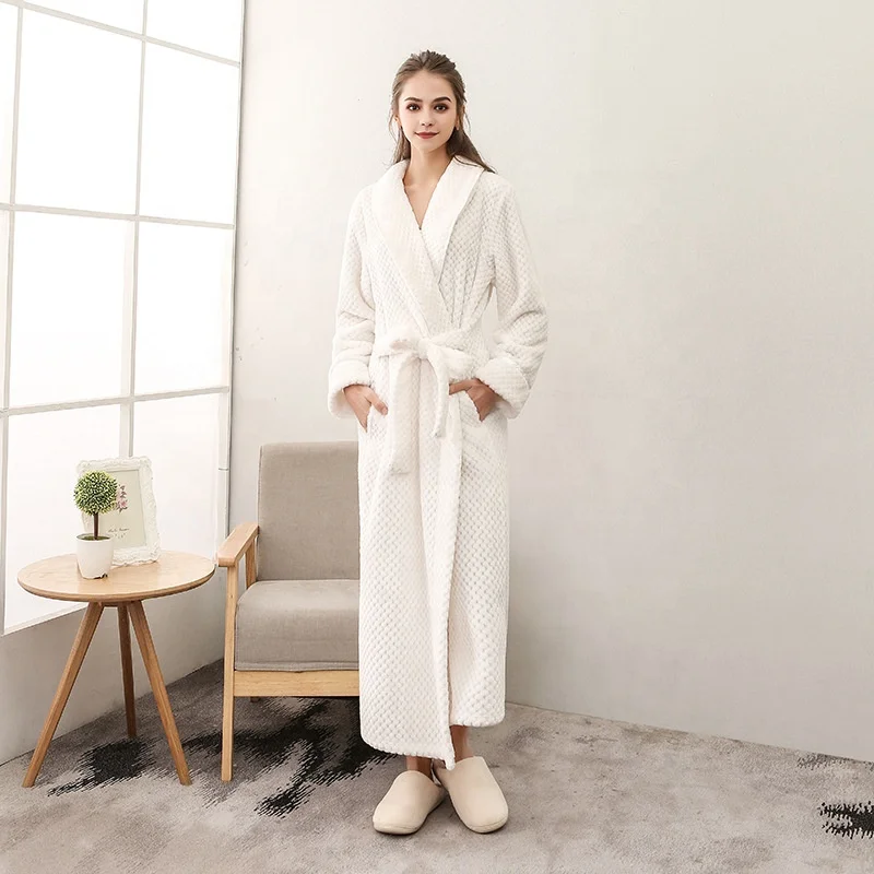 2022  Mens Fleece Robe Soft Light Hotel Bathrobe Bathrobe for women
