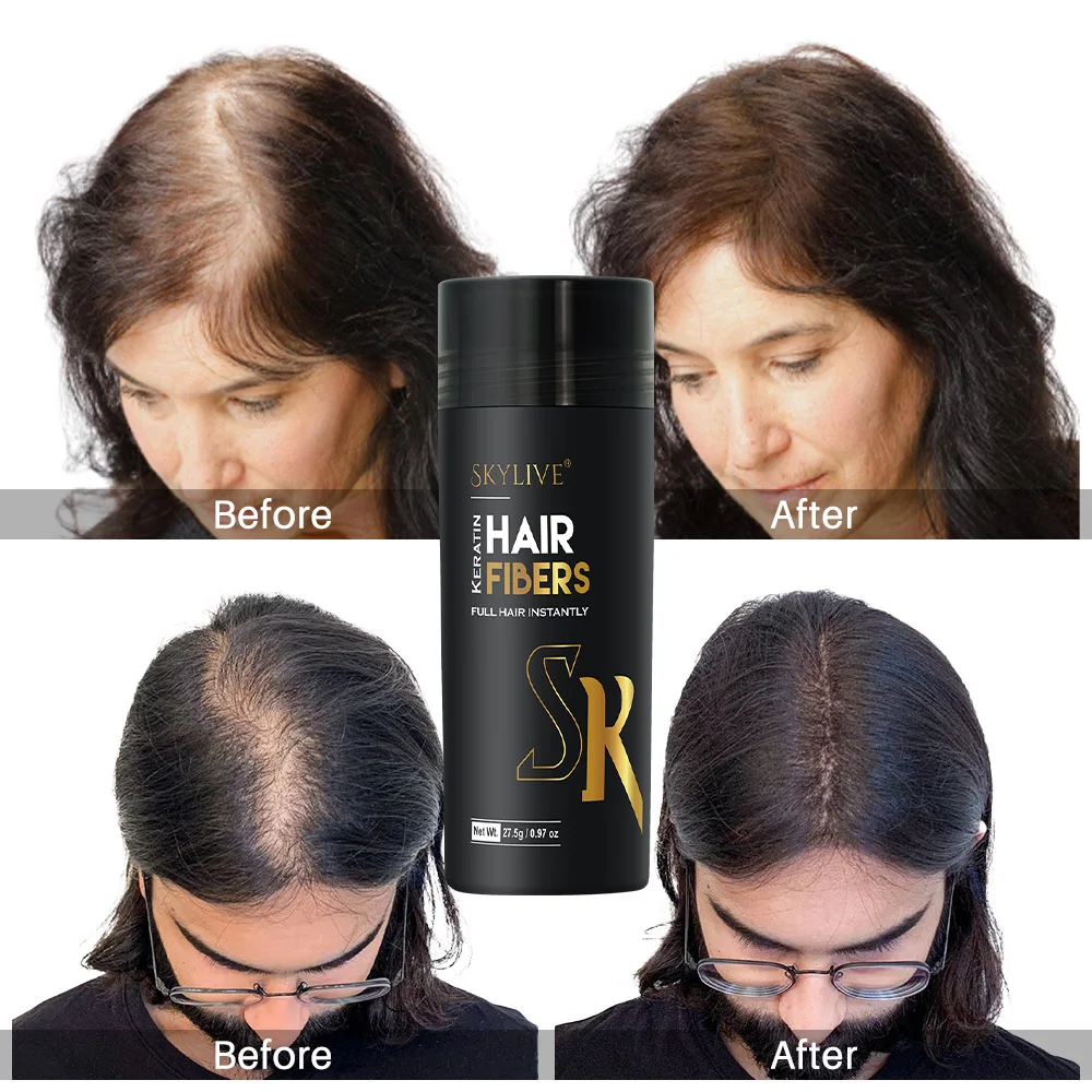Customized Products hair fibre keratin thickening spray powder premium hair fiber synthetic treatment for bald hair