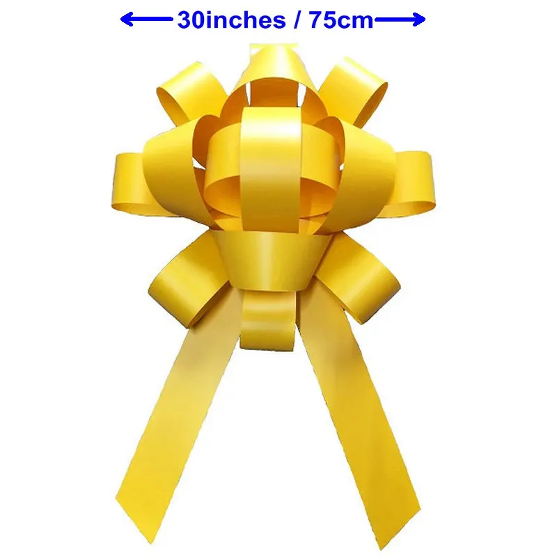 30 Inches  Yellow Plastic Indoor Outdoor Water Resistance Giant Magnetic Car Show Hall Decorative Bow
