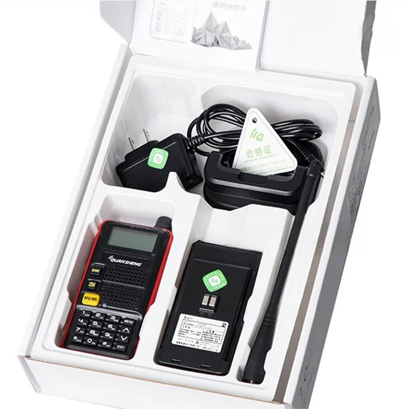 Quansheng UV-R50-3 Dual Band Alarm Function Wireless Long Range Intercom Transceiver 2 Way Radio Walkie Talkie