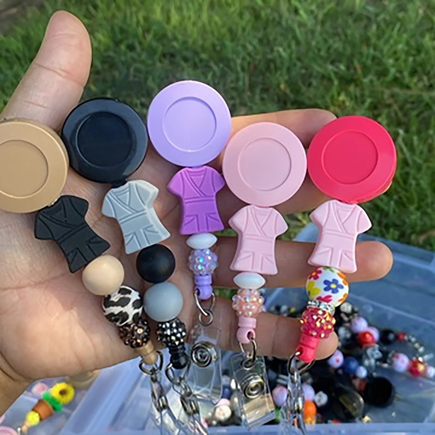 Wholesale BPA Free Pacifier Clip DIY Pacifier Chain Accessories Nazar Charms Focal Bead For Bracelet