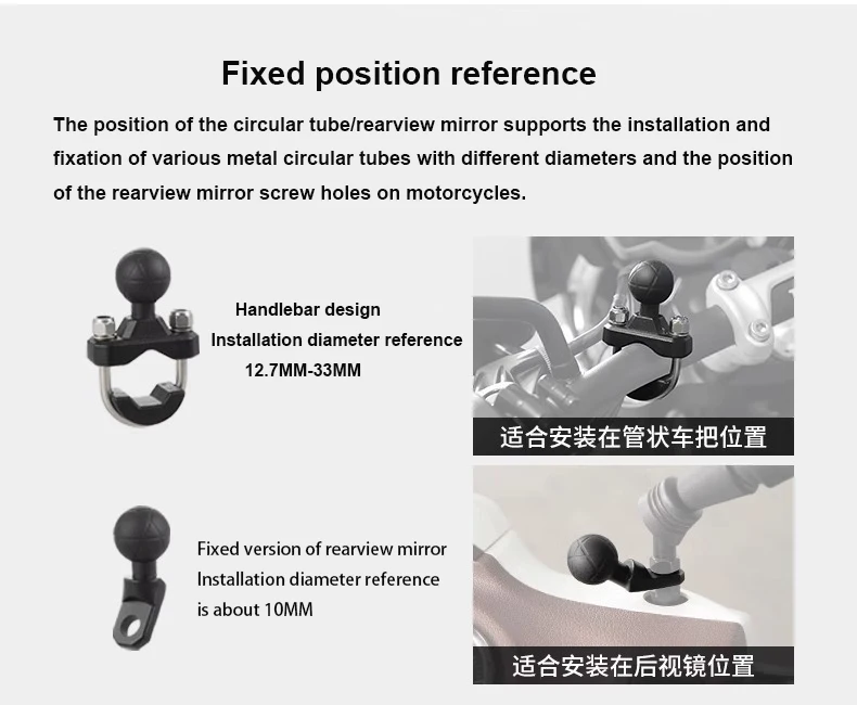 Easy to install Adjustable anti Shock Absorber support Mobile Phone Holder for Motorcycle Bicycle