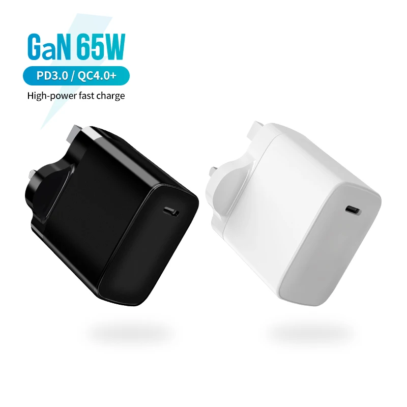 Hot Salling 65W PD GaN Wall Charger With Big Power For mac laptop Ipad