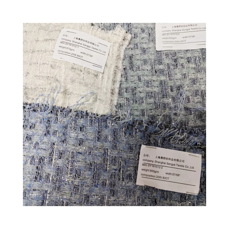 winter coat fabrics tweed high quality factory price fashionable style single-faced fabric for ladies women girls  coats jacket