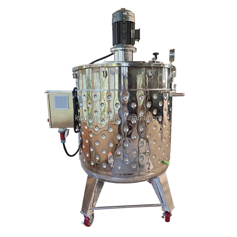 Customized Stainless Steel Multifunctional Stirring Tank Washing Liquid Shampoo Liquid Cosmetic Heating and Mixing Tank