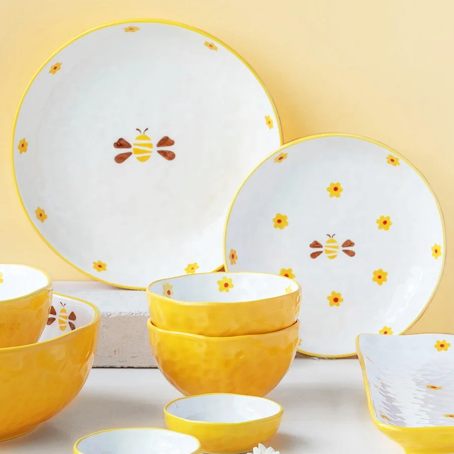 Wholesale Dinnerware ramen bowls Custom Round Daily Life Porcelain Fruit Salad Bowl