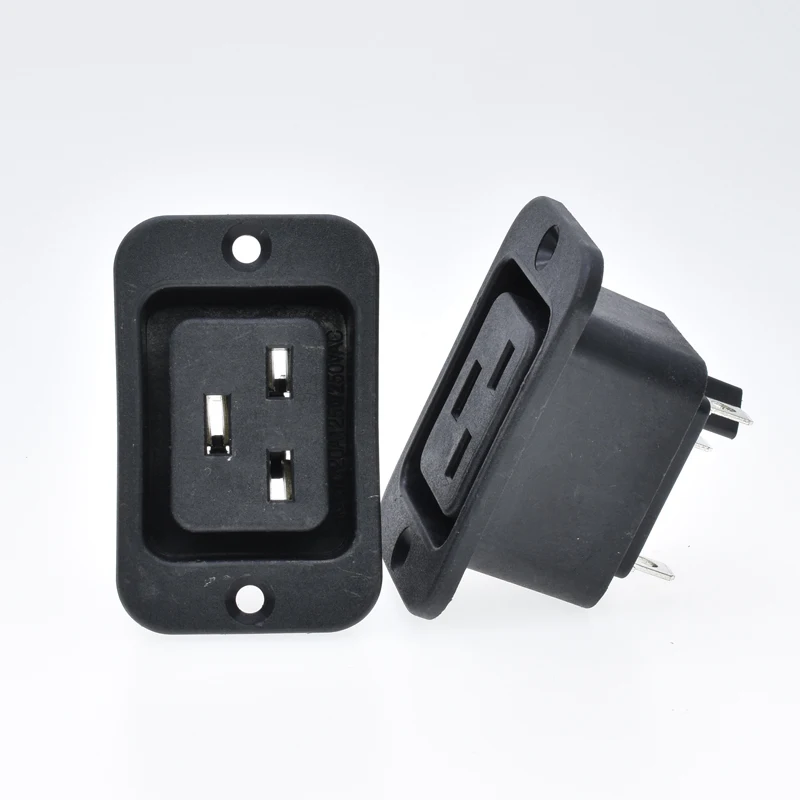 High quality IEC60320 C19 power socket with screw hole with certificate 16A250V female C19 power outlet for PDU UPS