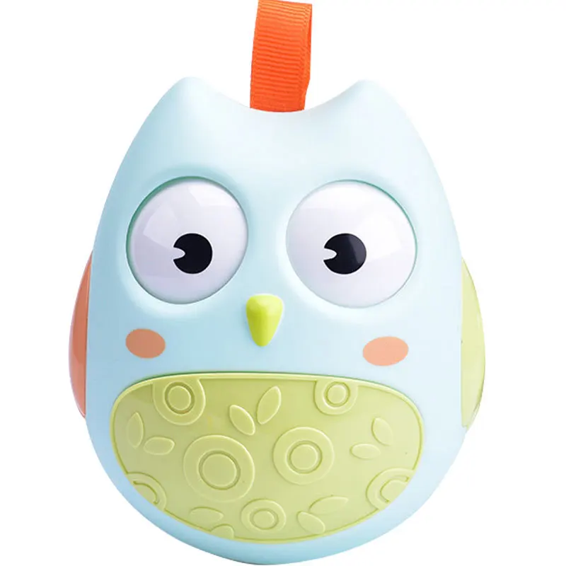 Factory direct sales cat tumbler toy, pet sounding and Bite-resistant toys, cute owl shape baby tumbler toy.