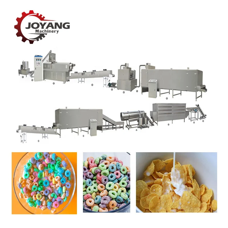 Food Grade Stainless Steel Breakfast Cereals Equipment Corn Flakes Processing Line