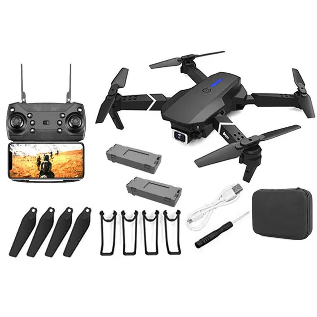 E88 Pro Wifi Transmission Fpv Mini Drone Follow Me Rc Quadcopter Drohn Drone De Course Droness 4K Profesional 10Km