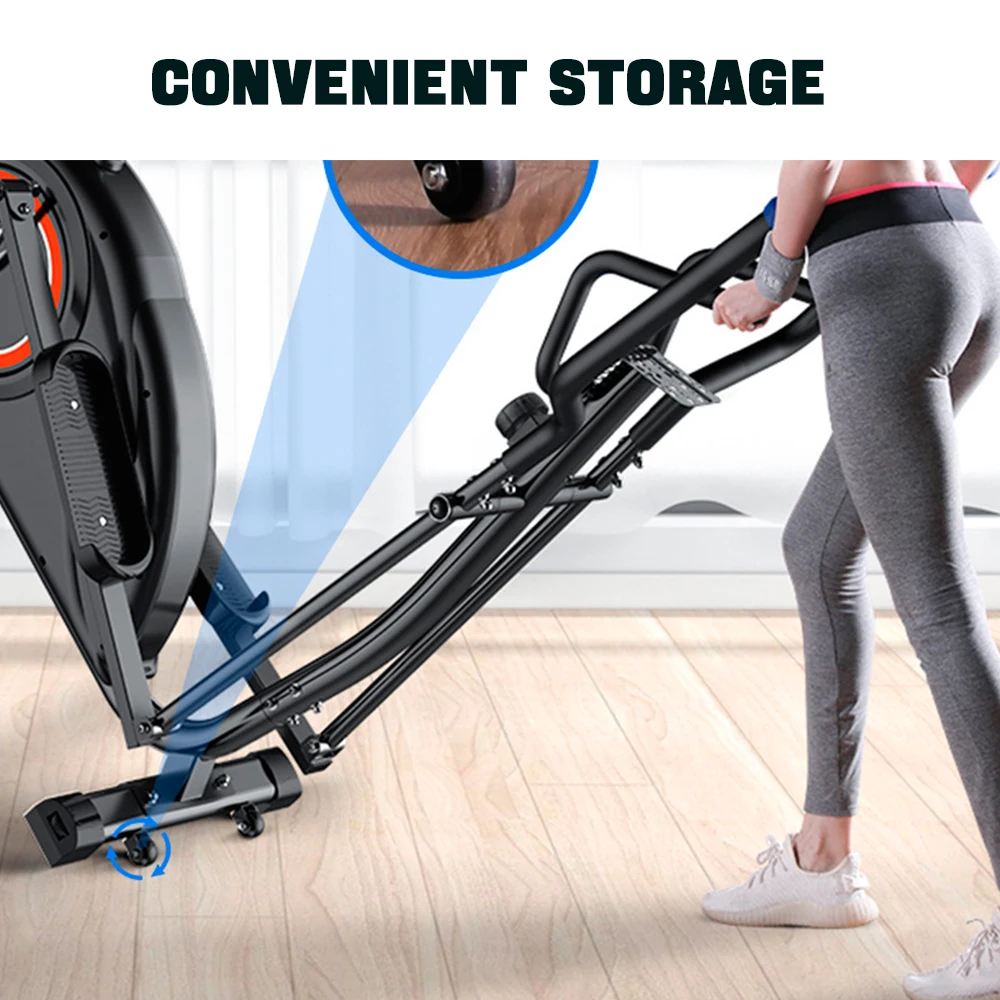 Home 8-speed adjustment Magnetron mute desk cross trainer elliptical exercise machine