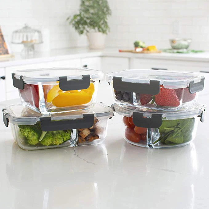 Multifunctional lid glass vacuum food storage container with low price
