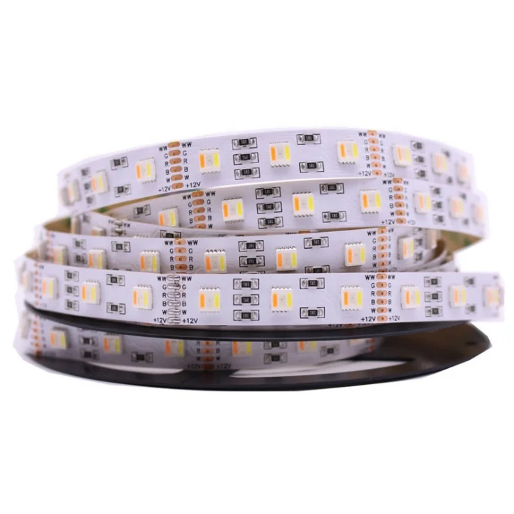 rgbcct led strip 24v smd 5050 5 in 1 12mm 5 colors in 1 60leds/m rgbcw rgbww rgb cct led strip