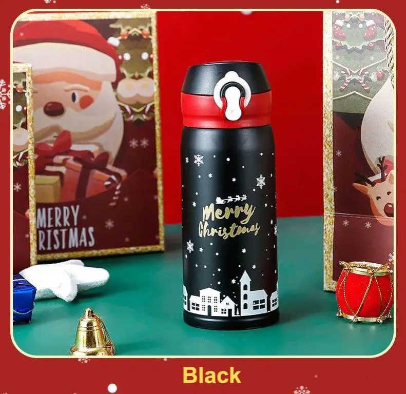 Cute Christmas 350ml 500ml 304 Stainless Steel Thermos Bottle Direct Drinking Water Bottle Wholesale Usage Excellent Cups
