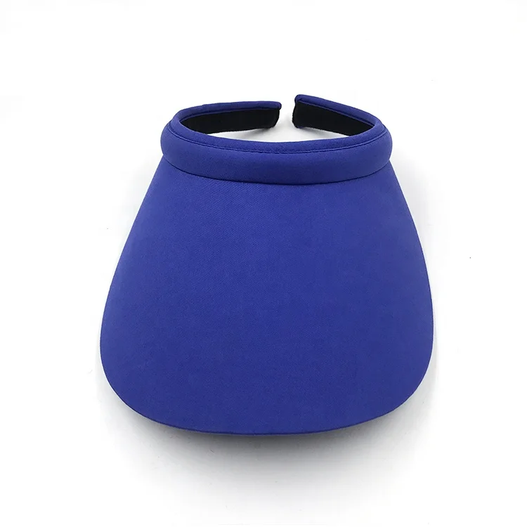 Wholesale Royal Blue blank flex fit Unisex sun protection long bill cap visor