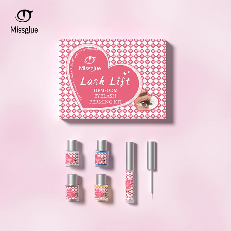 Missglue Wholesale Custom Private Label Eyelash Perm Eyelash Curling Set Korean Beauty lash lift lash lifting kit