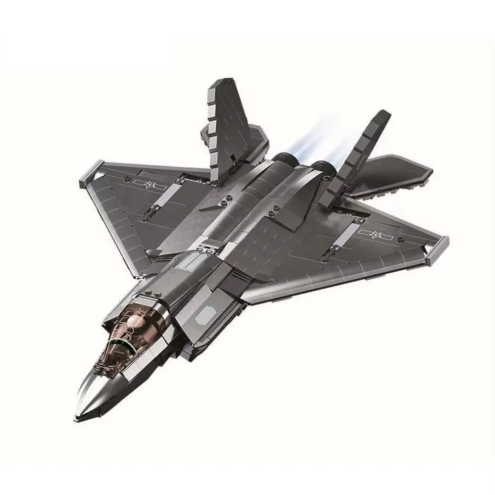 Sluban Building Block Toys B1186 Military Series J35 Stealth Fighter 838PCS Bricks Fit With Leading Brands Construction Toys Kit