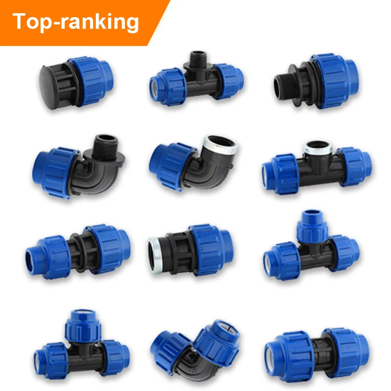 IFAN DIN 8074/8075 Irrigation Pipe PP Compression Connector PN16 Coupling Elbow Tee Valve HDPE Fittings