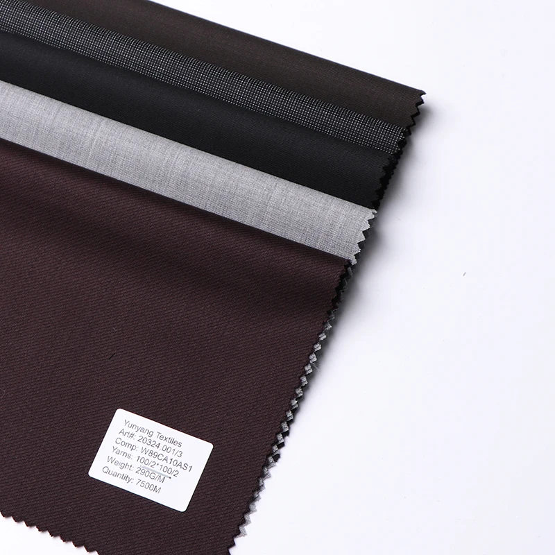 High quality Wool Cashmere Fabric Twill Fabric Brown Fabric Ex stock
