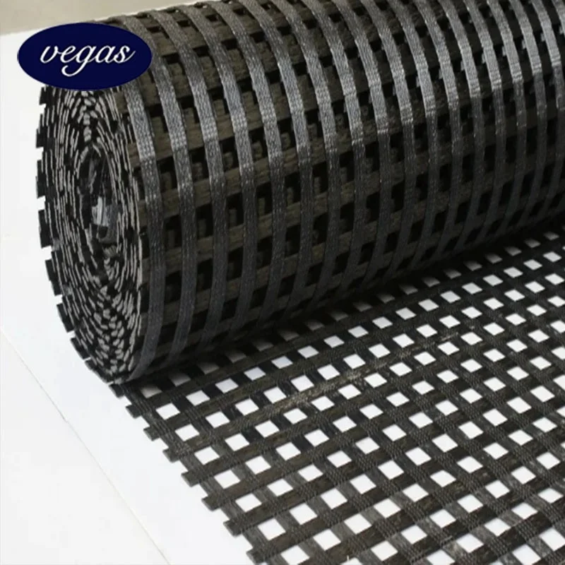 pet geogrid 55kn 80kn gravel surface biaxial fiberglass geogrid for subgrade reinforcement geogrid price