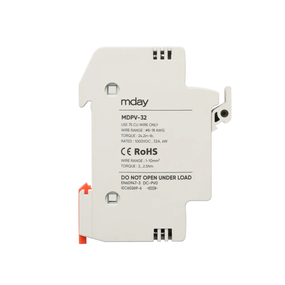 High Voltage  MDPV-32 DC 1000V PV system molded case 1-32a fuse holder 10*38mm