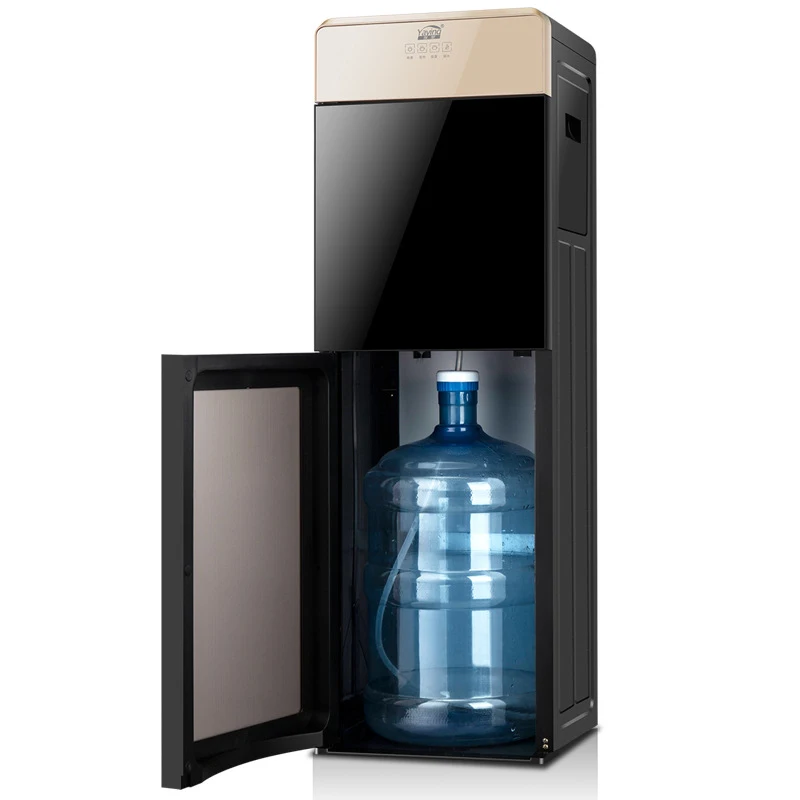 Free Standing Commercial Mini Water Dispenser with Hot & Cold Tap Strip Light Plastic Housing-for Home & Office Use