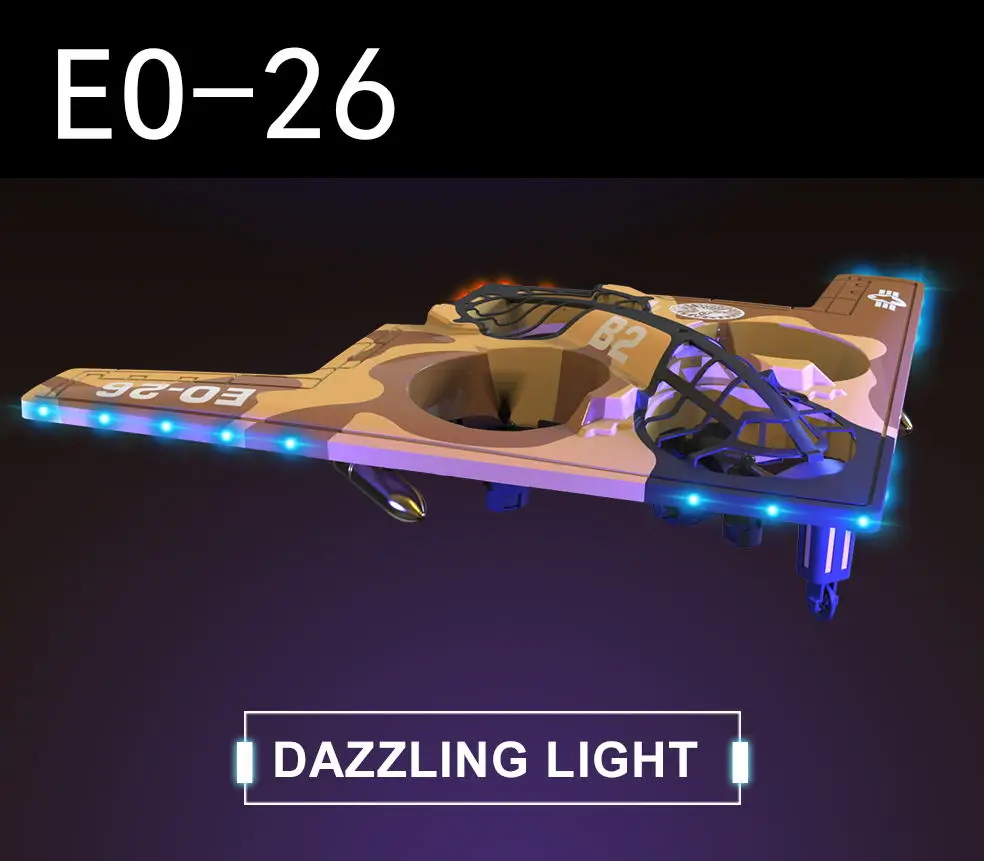 2.4GHZ EPP Foam RC Aircraft Glider Fighter Altitude Hold Rc Plane With 480P Camera LED Lights Aircraft Model Flying Model To