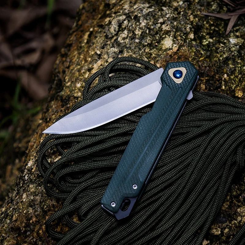 Free Sample Wholesale Top Quality D2 Steel Folding Knife G10 Handle Multi Tactical Camping Survival Pocket Knife Hunting Knives