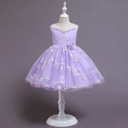 Детская одежда в наличии детское платье для девочек с цветами дизайнерские вечерние платья