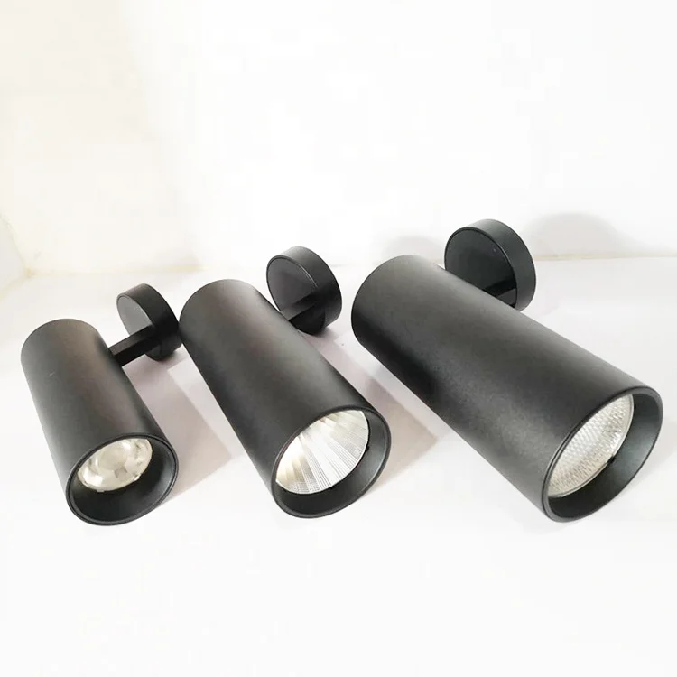 high lumen bridgelux cob lamp 3wire cylinder surface ceiling mounted 10w led track spotlight