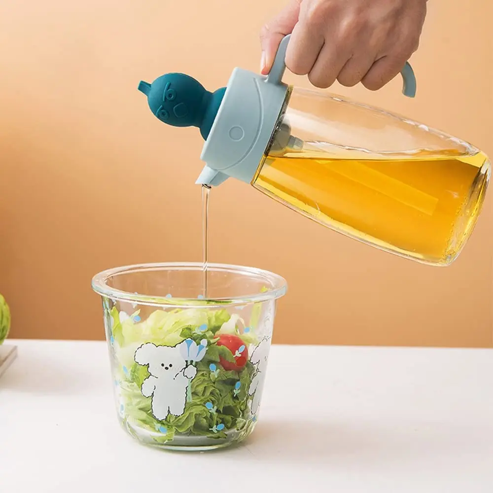 Multipurpose Wholesale Cute Birds Picture Design Lid Colorful 2-in-1 Oil Dispenser Bottle