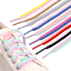 [18]Shoes Lace Polyester Flat flat laces cloth shoes small white shoes general nylon flat color laces 100cm 120cm