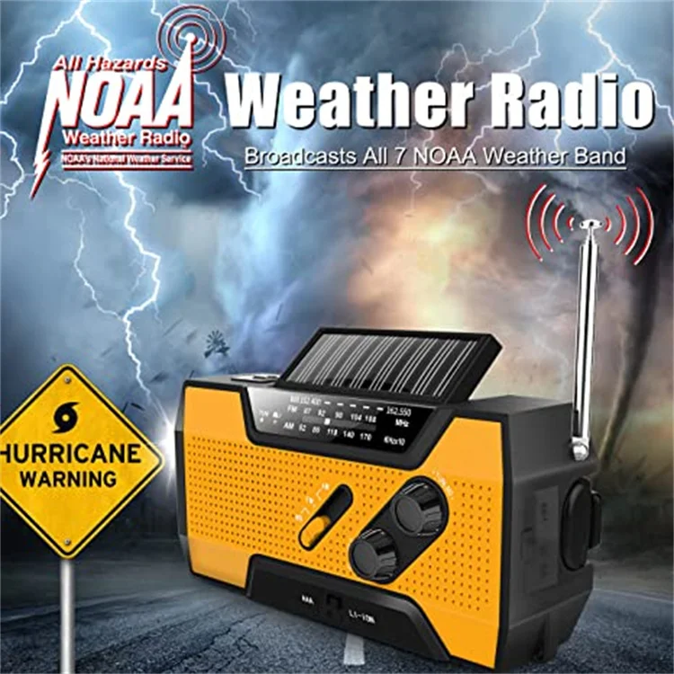 Emergency Led Dynamo Flashlight Weather Alert Radio Sos Alarm Nns Solar Radio