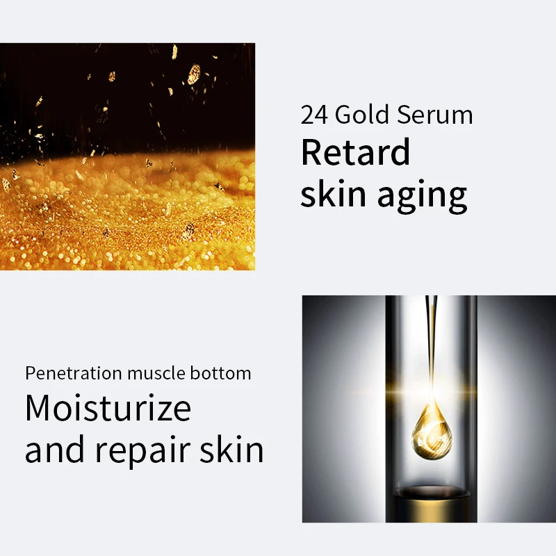 Skin Care Face Brightening Tightening Moisturizing Firming Anti Aging Skin Care Lift 24k Gold Face Serum