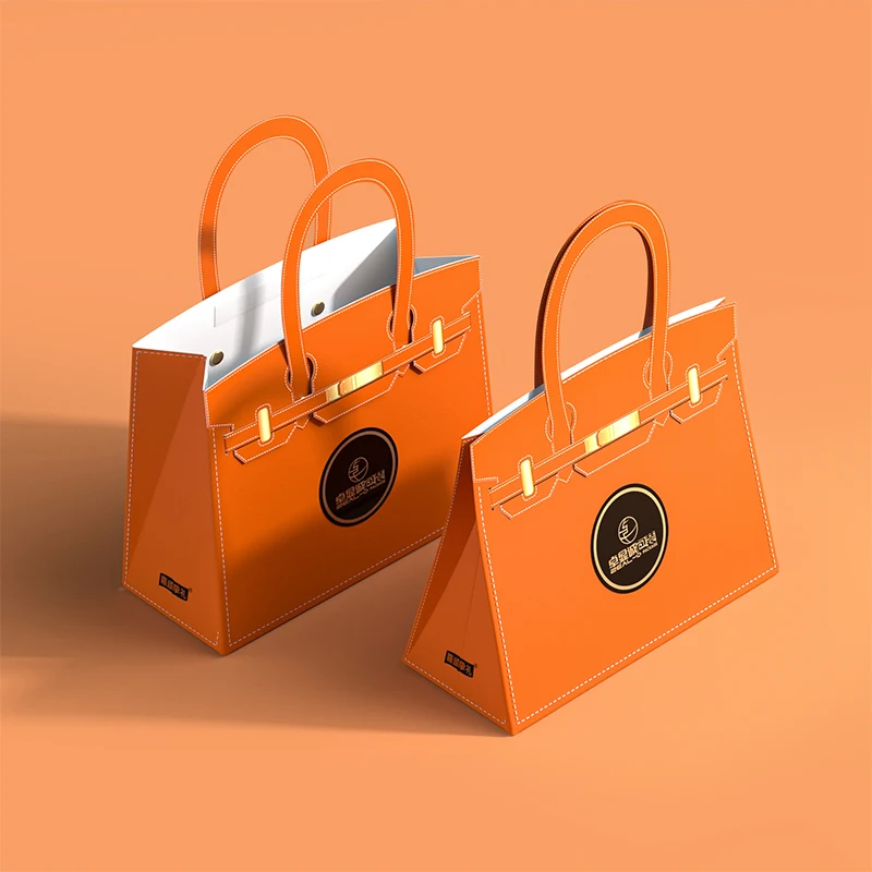 Unique Design Durable Brown Reusable Shopping Paper Bags Twisted Handle  13*7*17 Size for handbags