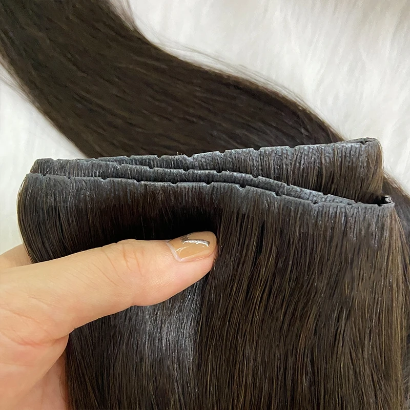 Findvirginhair Pu бесшовные вводят с магнитной лентой на Клейкой Ленте имитирующей кожу двойные нарощенные волосы небольшими отверстиями уток волос