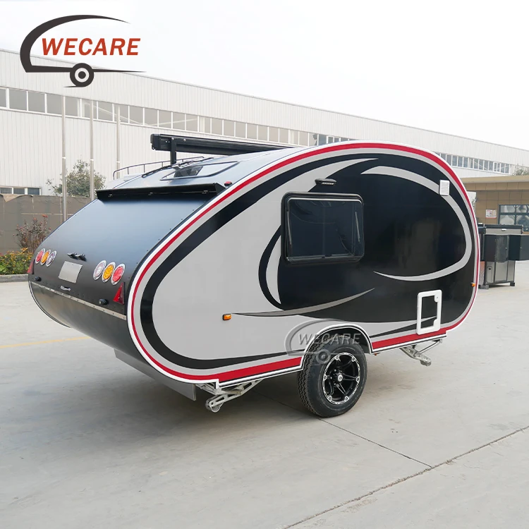Wecare 350*210*210cm small teardrop rv camper travel trailers caravan vans motorhome