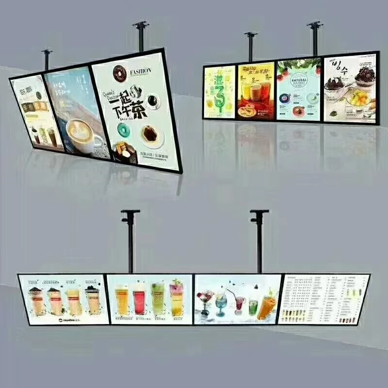 Advtersing Aluminum Frame 2024 Led Display Poster Board Slim Snap Frame  LED Light Box