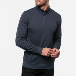 Latest Design Fashion Man Base Premium 100% Polyester Thermal Regular Fit Quarter Zip Pullover Sweat Shirt